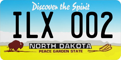 ND license plate ILX002