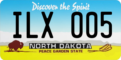 ND license plate ILX005