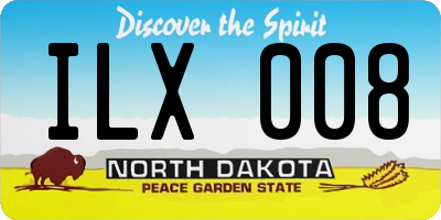 ND license plate ILX008