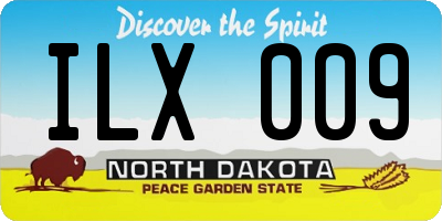 ND license plate ILX009