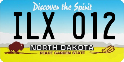 ND license plate ILX012