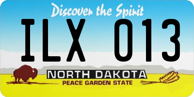 ND license plate ILX013