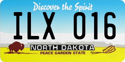 ND license plate ILX016