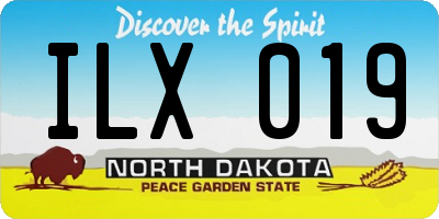 ND license plate ILX019