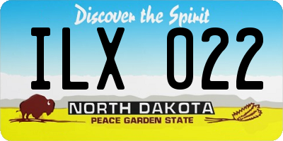 ND license plate ILX022
