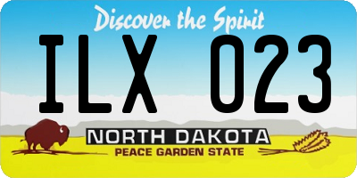ND license plate ILX023