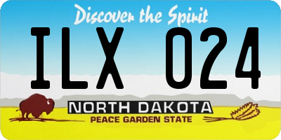 ND license plate ILX024