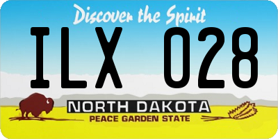 ND license plate ILX028