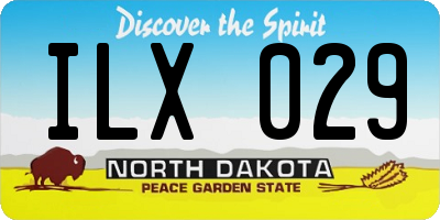 ND license plate ILX029