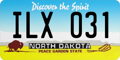 ND license plate ILX031