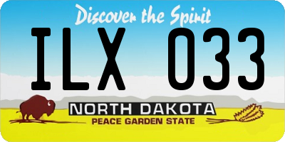 ND license plate ILX033