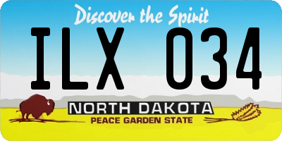 ND license plate ILX034