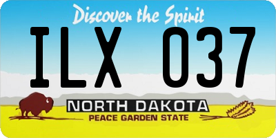 ND license plate ILX037