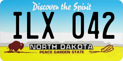ND license plate ILX042