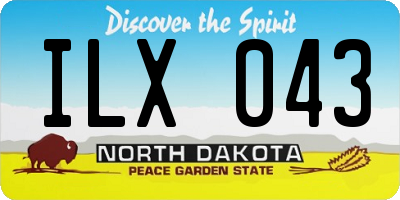 ND license plate ILX043