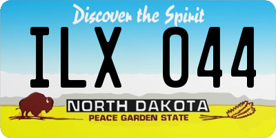 ND license plate ILX044