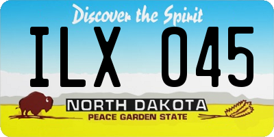 ND license plate ILX045