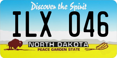ND license plate ILX046