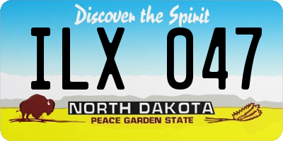 ND license plate ILX047