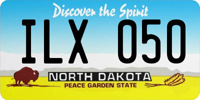 ND license plate ILX050