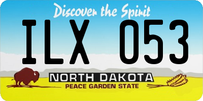 ND license plate ILX053