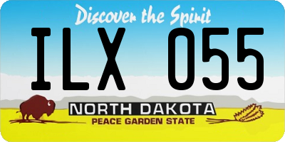 ND license plate ILX055