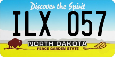 ND license plate ILX057