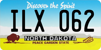 ND license plate ILX062