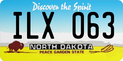 ND license plate ILX063