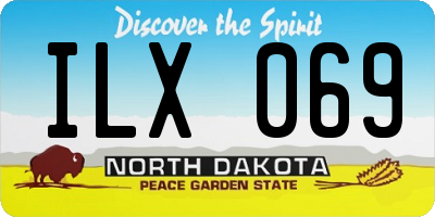 ND license plate ILX069
