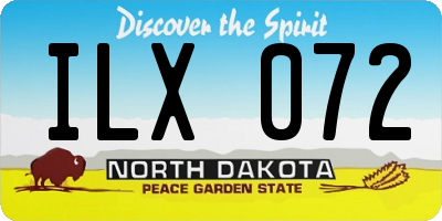 ND license plate ILX072