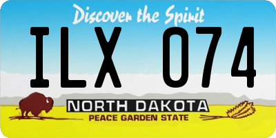 ND license plate ILX074