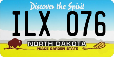 ND license plate ILX076