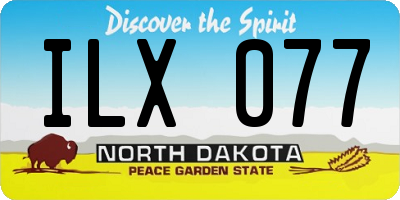 ND license plate ILX077