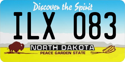 ND license plate ILX083