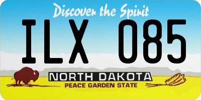 ND license plate ILX085