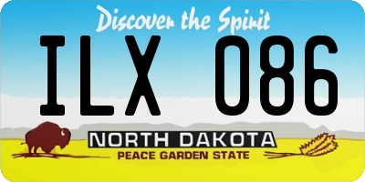 ND license plate ILX086