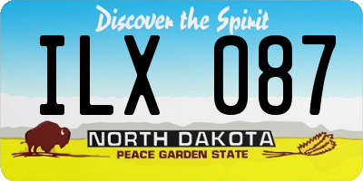 ND license plate ILX087