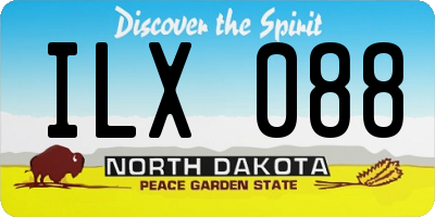 ND license plate ILX088