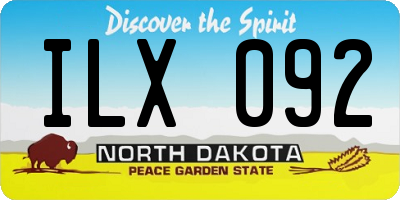 ND license plate ILX092