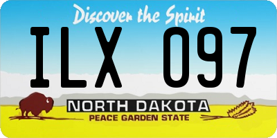 ND license plate ILX097