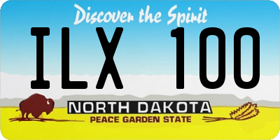 ND license plate ILX100