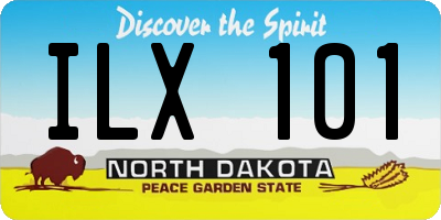 ND license plate ILX101