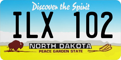 ND license plate ILX102