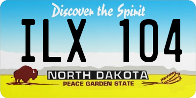 ND license plate ILX104