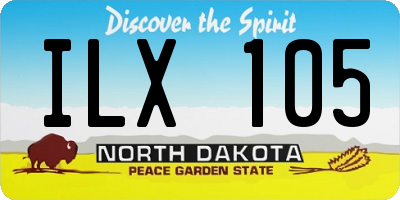 ND license plate ILX105