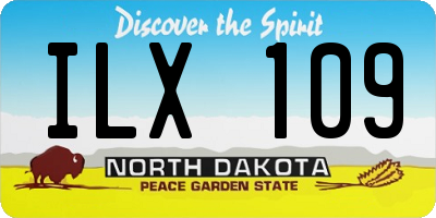 ND license plate ILX109