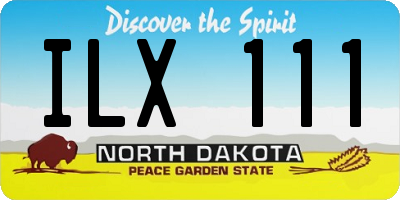 ND license plate ILX111