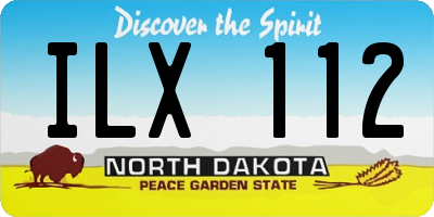 ND license plate ILX112