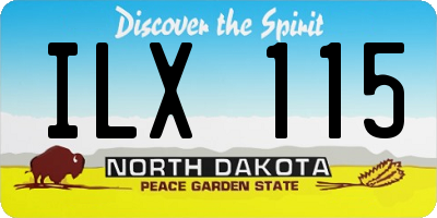 ND license plate ILX115